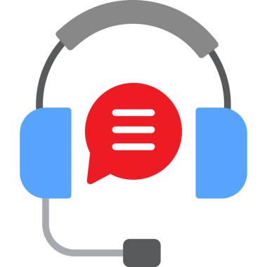 Müşteri hizmeti simgesi, vektör illüstrasyonu