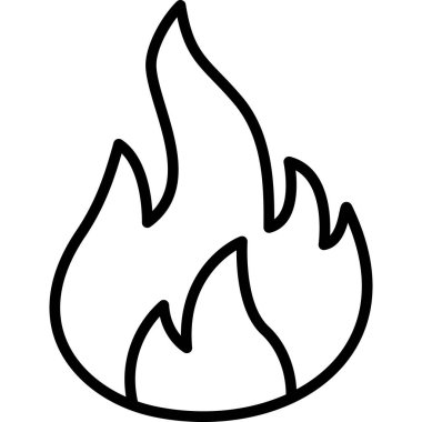 ateş alev ikonu vektör illüstrasyonuName