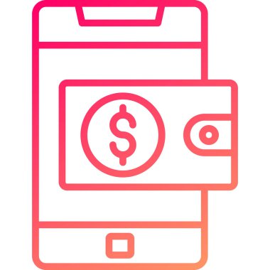 Cep telefonu simgesi, vektör illüstrasyonu