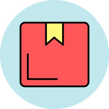 Bir kitabın karikatür simgesinin vektör çizimi