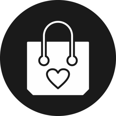 çanta alışveriş simgesi vektör illüstrasyonu