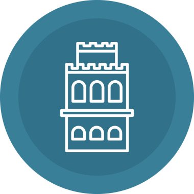 kale ikonu vektör illüstrasyonu