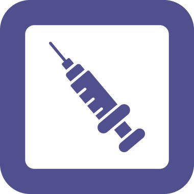 Şırınga simgesinin vektör illüstrasyonu