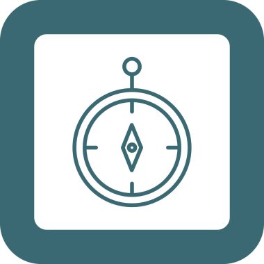 Pusula. Web simgesi basit illüstrasyon