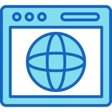 Küre. Web simgesi basit illüstrasyon