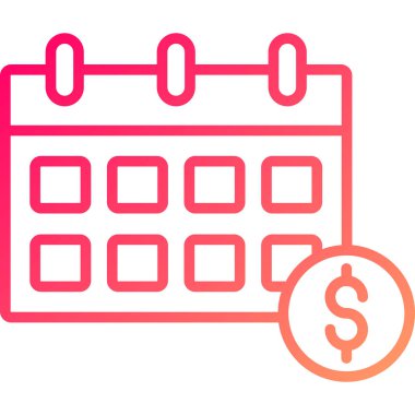 Takvim simgesi vektör illüstrasyonu