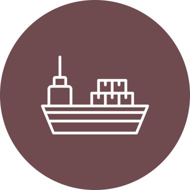 Gemi simgesinin vektör illüstrasyonu