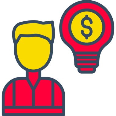 yaratıcı fikir simgesi, vektör illüstrasyonu