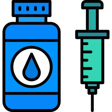 Enjeksiyon ikonu. vektör illüstrasyonu