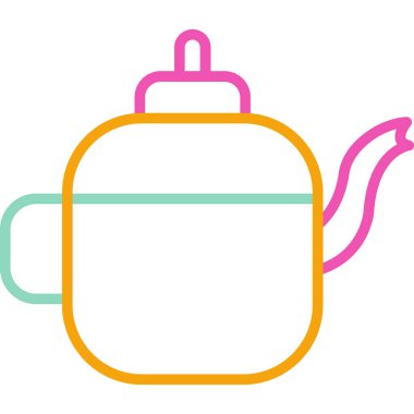 Çaydanlık. Web simgesi basit tasarım