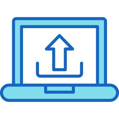 Dizüstü bilgisayar simgesi vektör çizimi