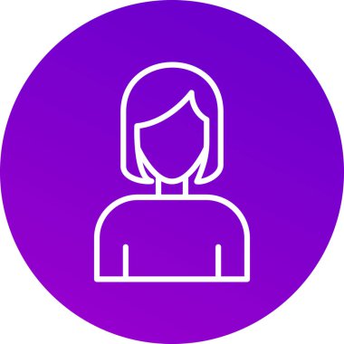 Kadın. Kadın vektör illüstrasyonu