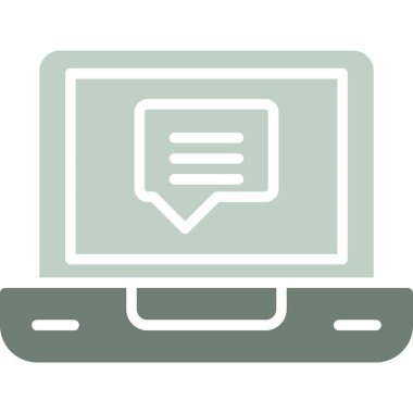 Sohbet mesajı ikonu vektör illüstrasyon tasarımı