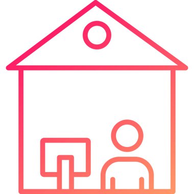 Ev simgesinin vektör illüstrasyonu