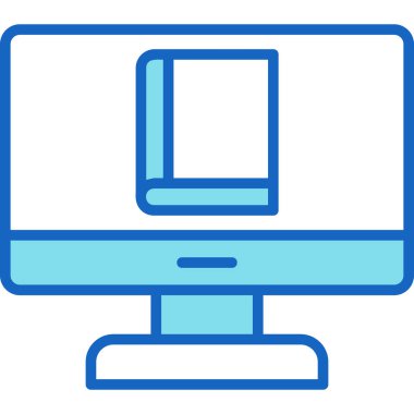 Bilgisayar ekranı. Web basit illüstrasyonu