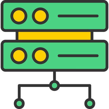 veritabanı sunucu simgesi ana hat biçiminde