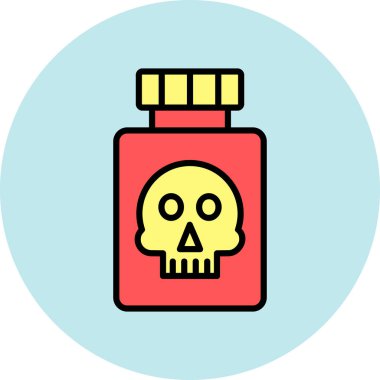 kafatası web simgesi basit illüstrasyon