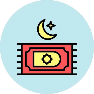 Ay. Web simgesi basit illüstrasyon