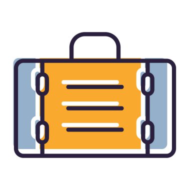 seyahat valizi simgesi doldurulmuş ana hatlar biçiminde