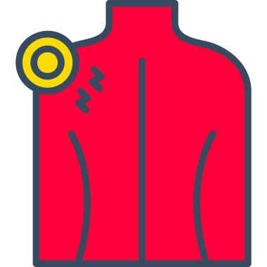 Kumaş ceket simgesi, vektör illüstrasyonu