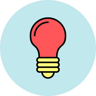 Ampul simgesi. Basit resimleme