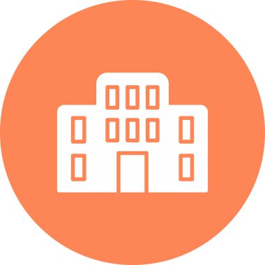 Bina. Web simgesi basit illüstrasyon