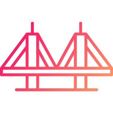 Köprü simgesi, basit vektör illüstrasyonu