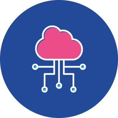 Bulut. Web simgesi basit illüstrasyon