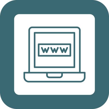 Web tarayıcı düz vektör simgesi