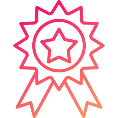 Rozet simgesi, vektör illüstrasyonu