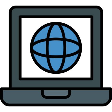 İnternet ağ simgesi, vektör illüstrasyonu