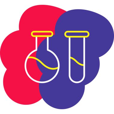 çizgi matara simgesi beyaz arkaplanda izole edildi. Kimya ekipmanı sembolü. Laboratuvar ekipmanı ikonu. Renkli taslak konsepti. vektör.