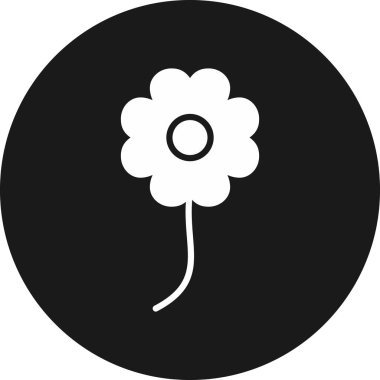 Çiçek. Web simgesi basit illüstrasyon