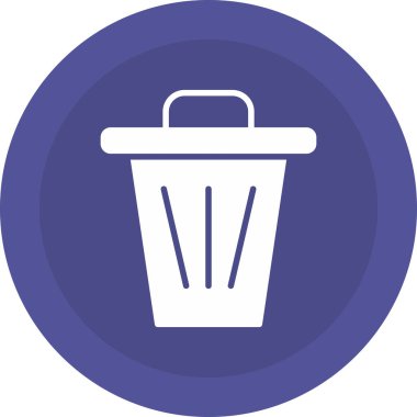 Çöp. Web simgesi basit illüstrasyon