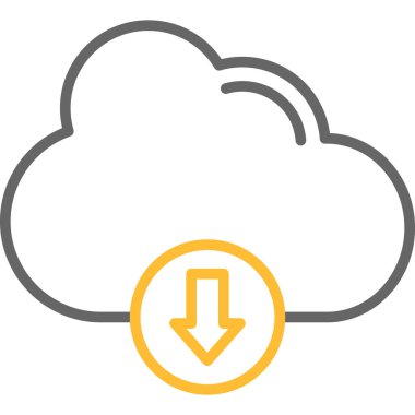 Bulut renkli vektör simge indir