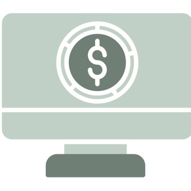 Dolar düz vektör simgesi