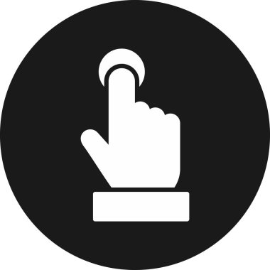 Çember simgesini tutan bir elin vektör çizimi