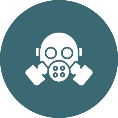 Gaz maskesi simgesinin vektör illüstrasyonu