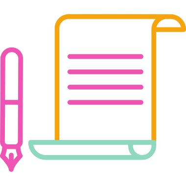 Kalem. Web simgesi basit illüstrasyon