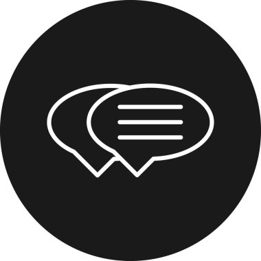 Sohbet mesajı vektör illüstrasyonu