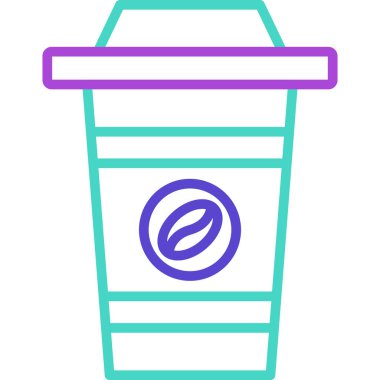 Kahve. Web simgesi basit illüstrasyon