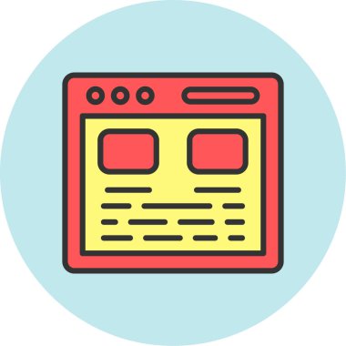 Televizyon. Web simgesi basit illüstrasyon