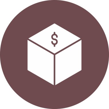 Kutu. Web simgesi basit illüstrasyon