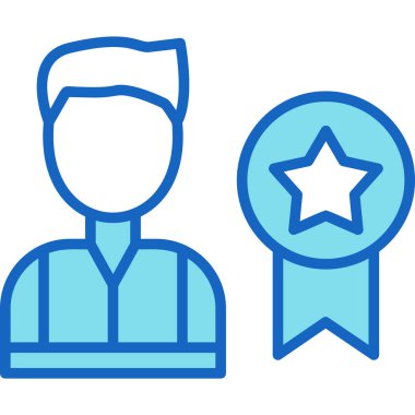 Kazandım. Web simgesi basit illüstrasyon