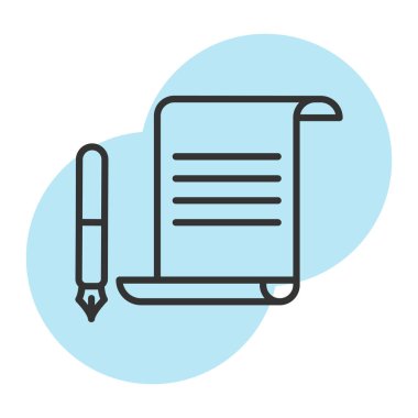 Kalemle kağıt sayfası