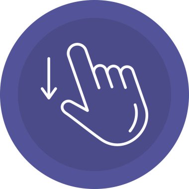 Aşağıya bakan parmağın vektör simgesi