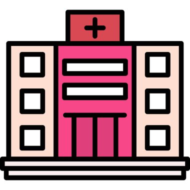 Bina. Web simgesi basit illüstrasyon