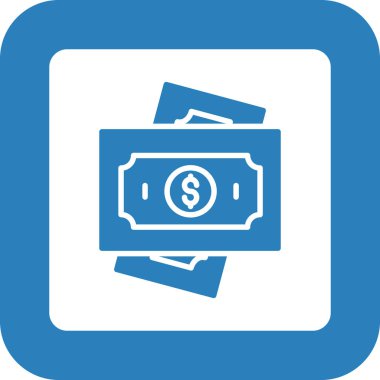 Dolar gagalı düz vektör simgesi