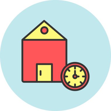 Ev. Web simgesi basit illüstrasyon