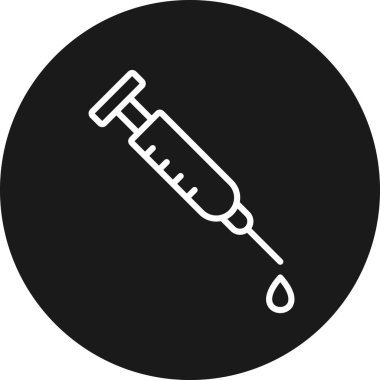 Şırınga simgesinin vektör illüstrasyonu